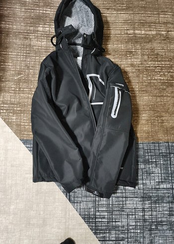 Erkek Siyah Kapüşonlu Ceketi - Görsel 2