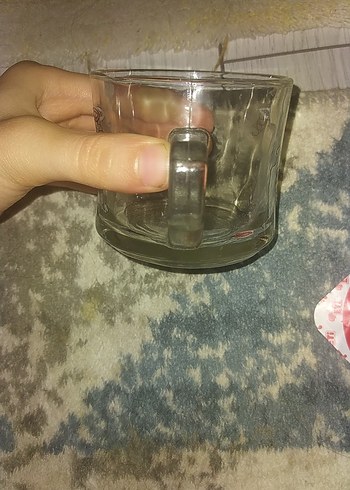 Karaca Buzlu Krem Rengi Desenli Cam Bardak