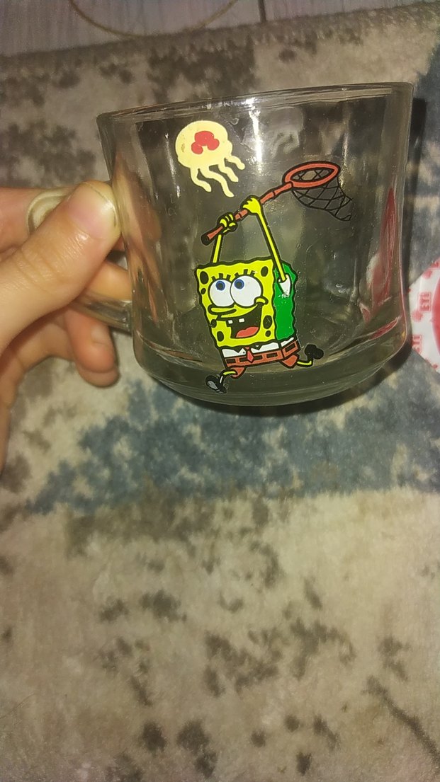 Buzlu Krem Rengi Desenli Cam Bardak - Görsel 3