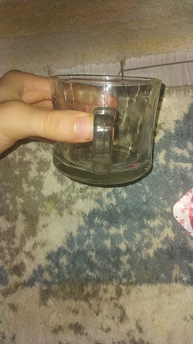 Buzlu Krem Rengi Desenli Cam Bardak - Görsel 2