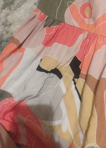 Çok Renkli Bohem Uzun Elbise - Görsel 2