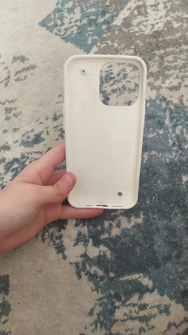 Zincir Detaylı Gri Telefon Kılıfı - Görsel 4