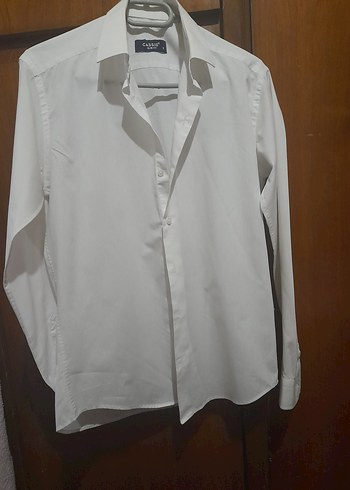 Düğmeli Beyaz Erkek Gömlek - Görsel 2