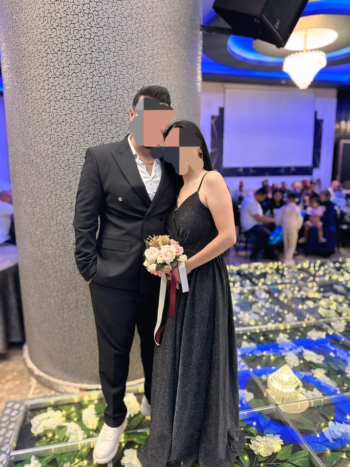 Siyah simli  abiye  Elbise - Görsel 2