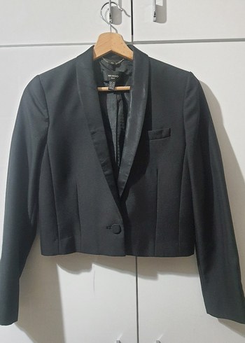Siyah Düğmeli Kadın Blazer Ceket