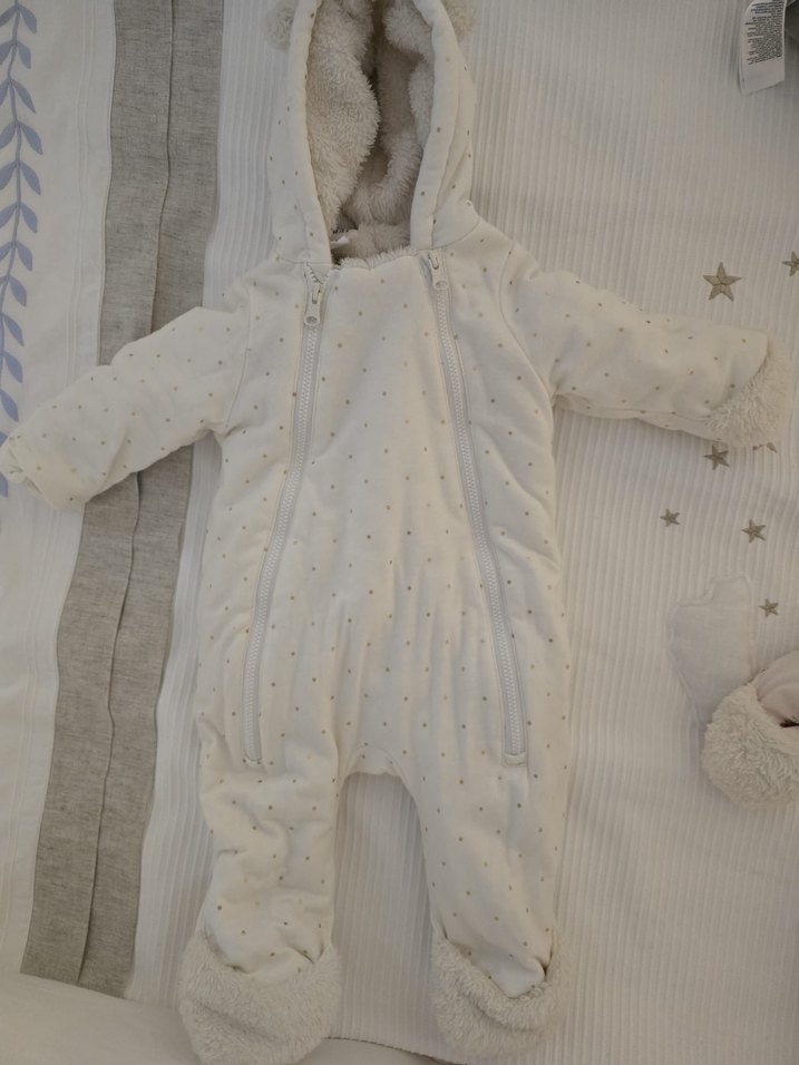 Kız Bebek Beyaz Kürklü Astronot - Görsel 2