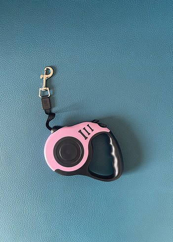 Pembe Otomatik Köpek Gezdirme Kayışı