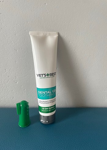  Beden Evcil köpek Vets Best Diş Jeli ve Parmak Fırça Seti
