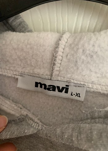 l Beden gri Renk Gri Kapüşonlu Rahat Kesim Sweatshirt