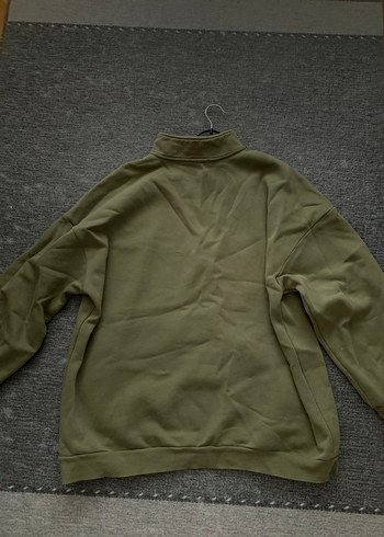 Diğer Kadın Haki Yarım Fermuarlı Sweatshirt