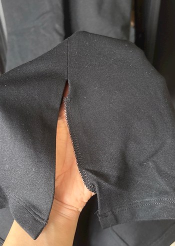 Siyah Transparan Detaylı Balıkçı Yaka Mini Elbise - Görsel 3