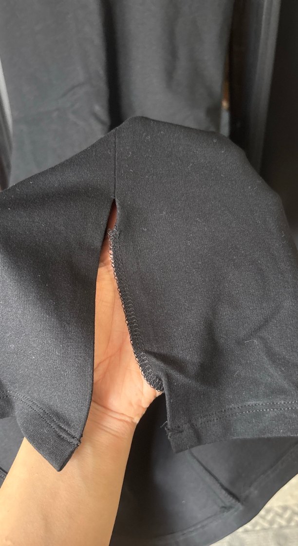 Siyah Transparan Detaylı Balıkçı Yaka Mini Elbise - Görsel 3