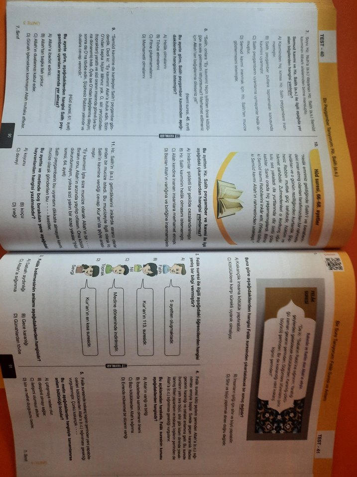 7. Sınıf Din Kültürü ve Ahlak Bilgisi Soru Bankası Hız yayınları - Görsel 2