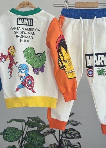 Marvel Baskılı Renkli Erkek Eşofman Takımı