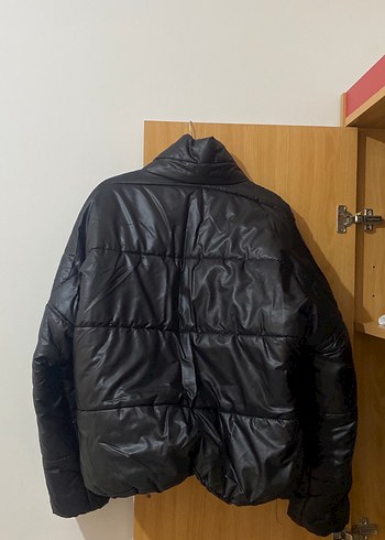 Diğer Siyah Deri Kadın Mont