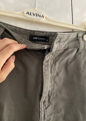 LC Waikiki Kadın Cepli Yeşil Pantalon