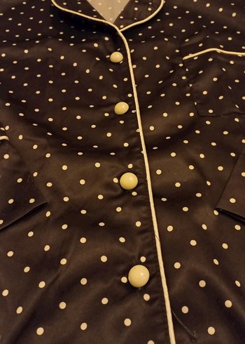 Sandy marka Siyah Puantiyeli Kadın Pijama Takımı - Görsel 2