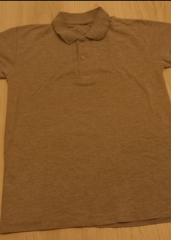 Gri Polo Yaka Okul Tişörtü - Görsel 3