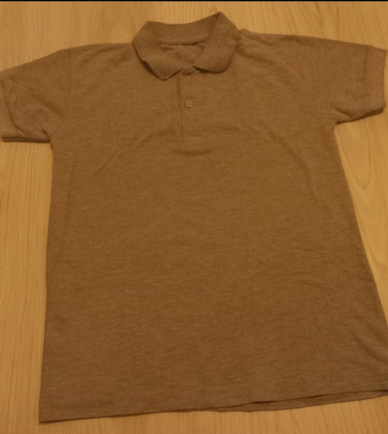 Gri Polo Yaka Okul Tişörtü - Görsel 3