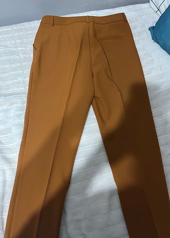 Koton Kadın Parlak Kahverengi Kumaş Pantolon