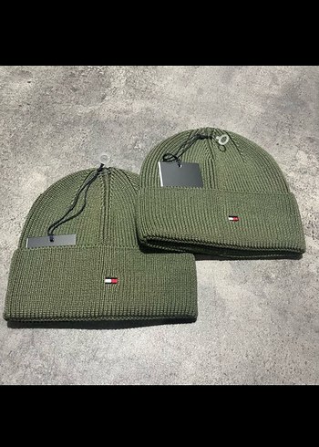 Tommy Hilfiger Kadın Beyaz Örgü Street Wear Bere
