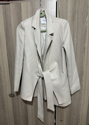 Bej Kemerli Kadın Blazer Ceket 36-38 olur - Görsel 2