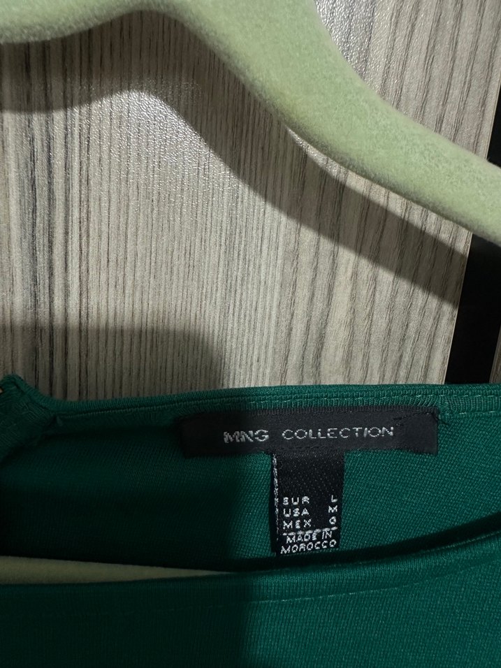 Yeşil Midi Uzun Kollu Dar Kesim Elbise - Görsel 3