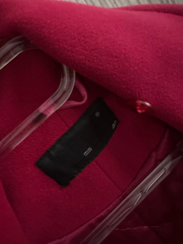 Düğmeli Kırmızı Kadın Kaban - Görsel 2