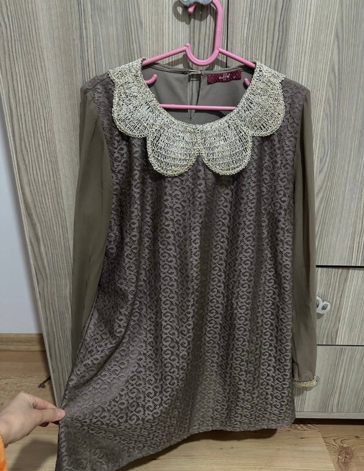 Dantel Yaka Detaylı Bohem Kadın Bluz - Görsel 2