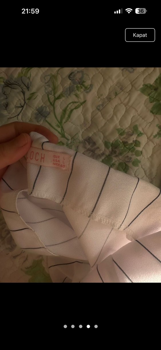 Beyaz Çizgili Straplez Kadın Tulum - Görsel 5