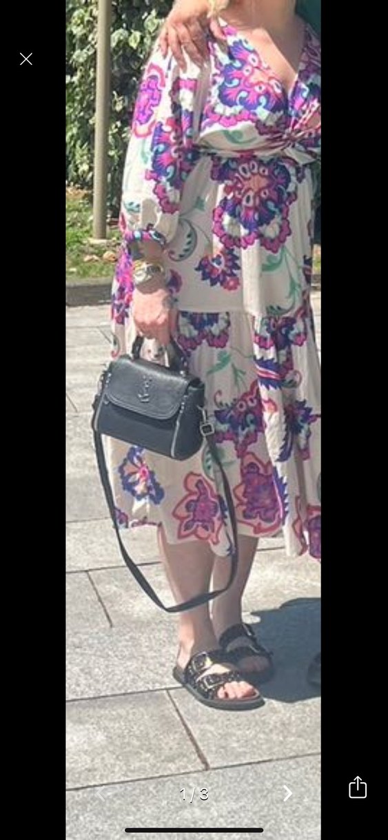 Renkli Bağlamalı V Yaka Hamile Bluzu - Görsel 2