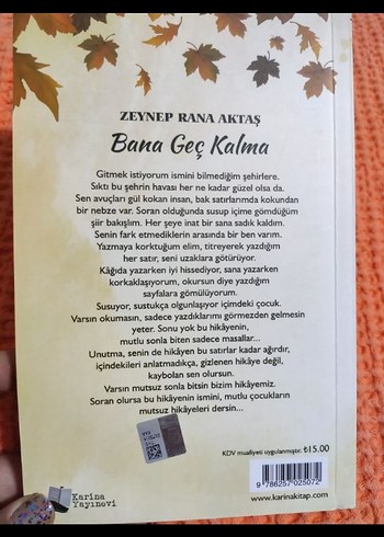 Bana Geç Kalma - Zeynep Rana Aktaş - Görsel 2