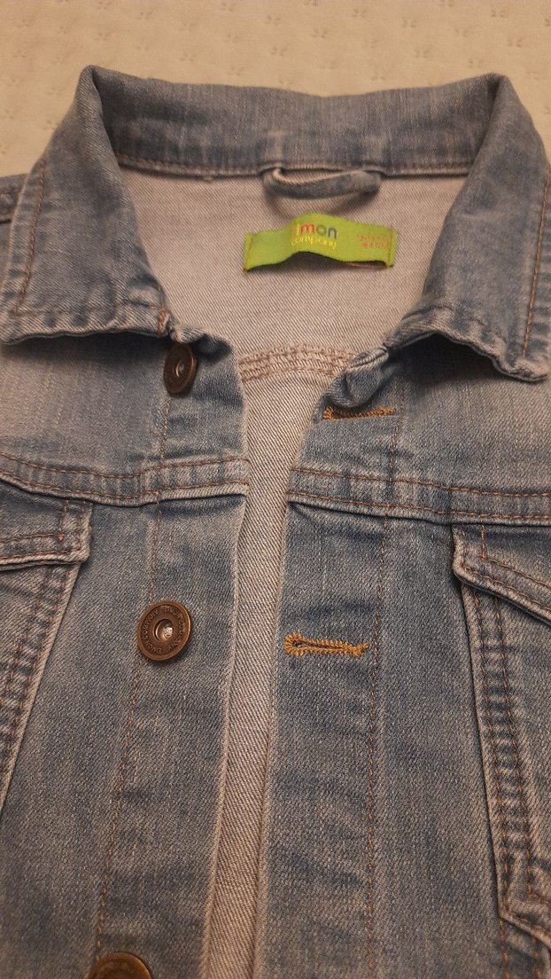 Düğmeli Kadın Mavi Denim Ceket - Görsel 2