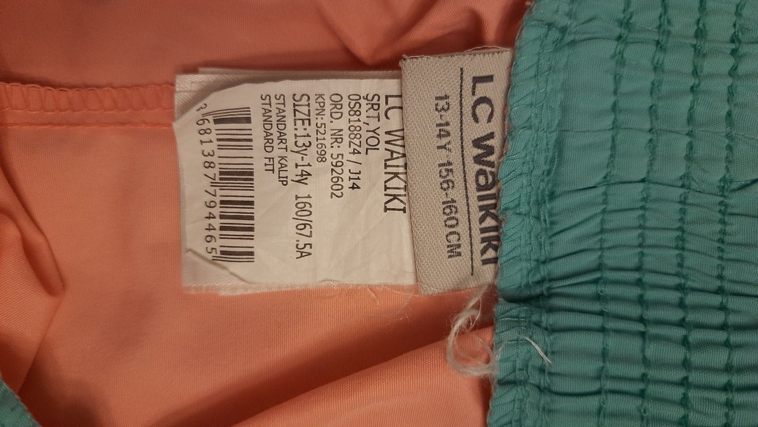 Pembe Desenli Fırfırlı ız çocuk mayo ve sort takım   12  yaş - Görsel 2