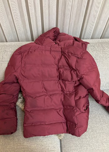 Bordo Renkli Kadın Mont - Görsel 4