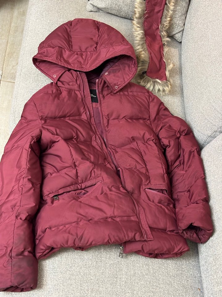 Bordo Renkli Kadın Mont - Görsel 3