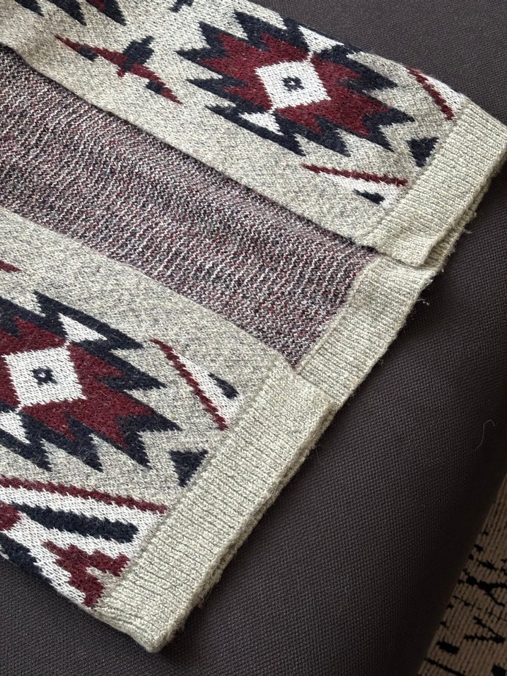 Bohem Etnik Desenli Örgü Kadın Hırka - Görsel 3