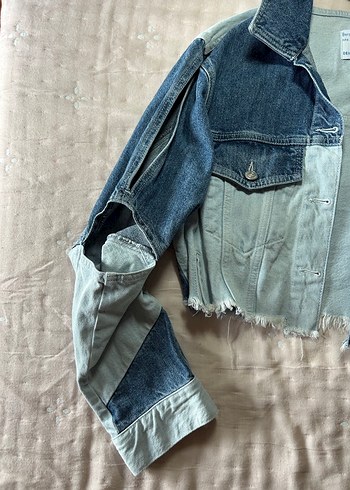 Bershka Mavi Kadın Denim Ceket
