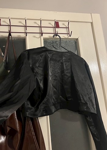 American Retro Siyah Drapeli Bolero