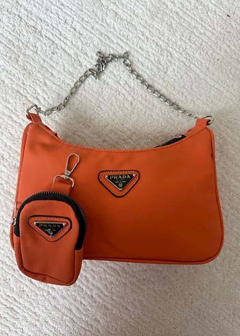 Zincir Detaylı Turuncu Kadın Çanta - Görsel 2