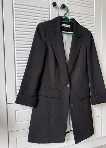 Siyah Düğmeli Kadın Blazer Ceket - Görsel 2