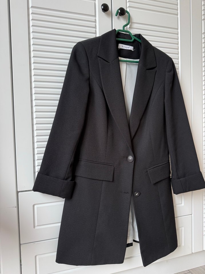 Siyah Düğmeli Kadın Blazer Ceket - Görsel 2