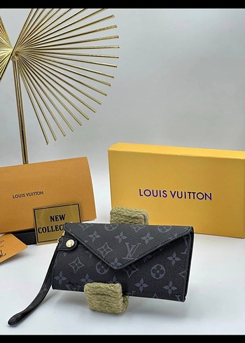 Louis Vuitton Siyah Desenli Deri Kadın Cüzdan
