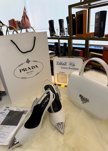 Beyaz Deri Prada Kombin