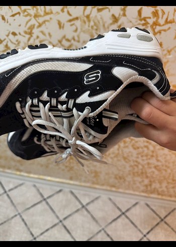 39,5 Beden Skechers D'LITES-BIGGEST FAN Siyah Zebra Sneakers