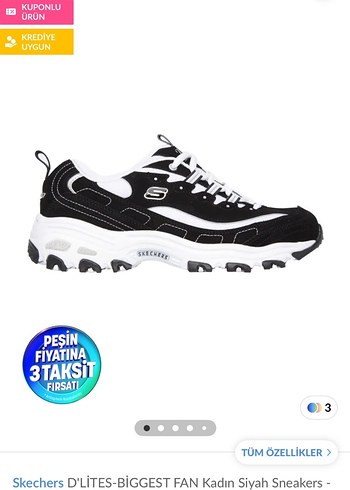 Skechers D'LITES-BIGGEST FAN Siyah Zebra Sneakers