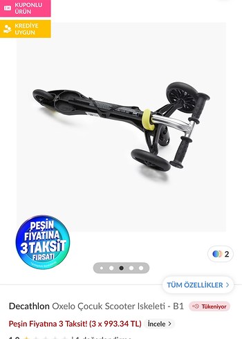  Beden mavi Renk Mavi Çocuk Scooter'ı