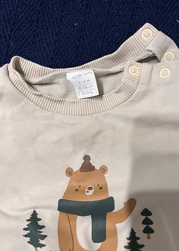 LC Waikiki Beyaz Erkek Çocuk Uzun Kollu Sweatshirt