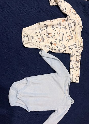 Uzun Kollu Gri Bebek Çıtçıtlı Body