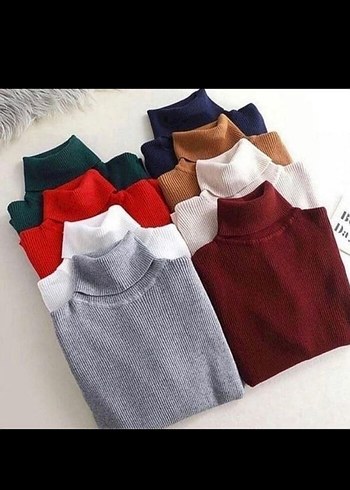 xl Beden yeşil Renk Yeşil Fitilli Boğazlı Triko Kadın Kazak